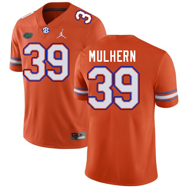 Florida Gators #39 Mack Mulhern College Football Jerseys Stitched-Orange